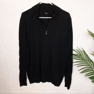 Alfani Sweater Zip Collar Knit Long Sleeve Men's